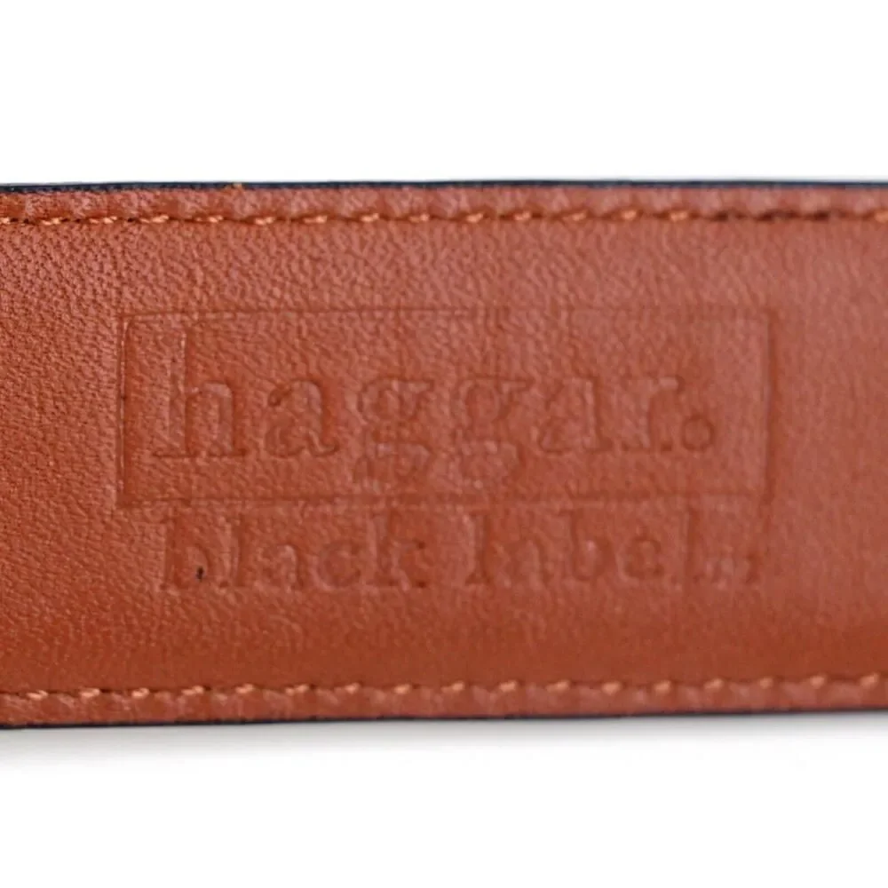 Haggar BLACK GENUINE LEATHER 1 1/8
